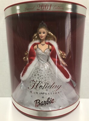 2001 Christmas Barbie Holiday Celebration Barbie Special Edition