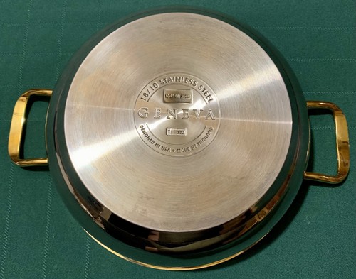 Vtg GENEVA 10.5” 4 Qt Stainless Steel Chaffing Server Set In Box #73638 #235541 - Picture 11 of 12