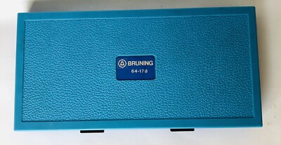 Vintage Bruning 64-178 drafting set in plastic case