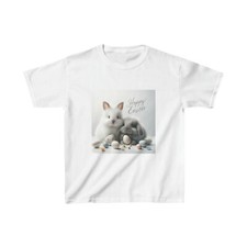 Kids Easter Tshirt, cute bunnies, US Cotton Easter T-shirt, Tee