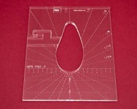 "Quilt-Lineal \"Feder Klein\" (Plexiglas 5 Mm/Feder 3 X 1 Inch/Ca. 7,6 X 2,5 Cm)Np5"