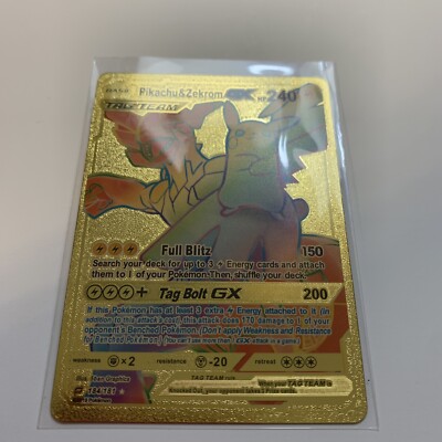 gold tag team pokemon cards VMax Tag Team Gold Foiled Pokemon Card GX