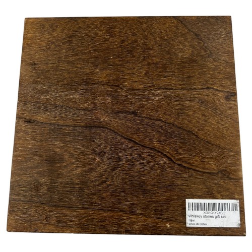 Mirror Sky Whiskey Stones Wood Box Two Glasses Eight Whiskey Rocks Barware New - Picture 5 of 11