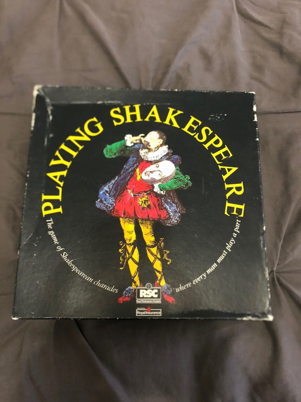 Vintage Playing Shakespeare Board Game Vintage 1990 Charades Family Drama 