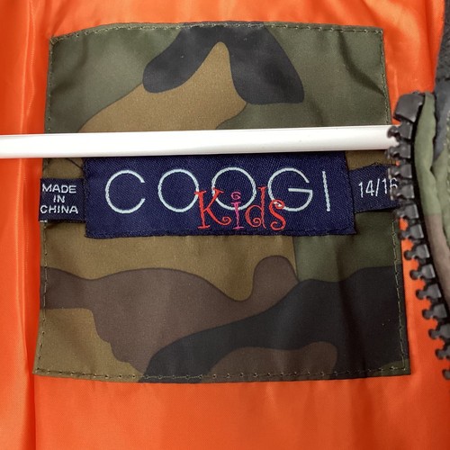 Cappotto bambino Coogi grande 14/16 mimetico mimetico bomber bandiera americana USA full zip - Foto 8 di 14