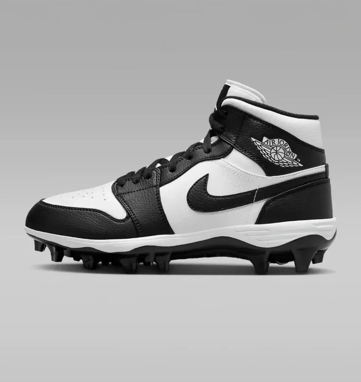 Nike Air Jordan 1 Mid TD Panda 2023 Футбольные черные, белые FJ6805-100 Мужские размеры