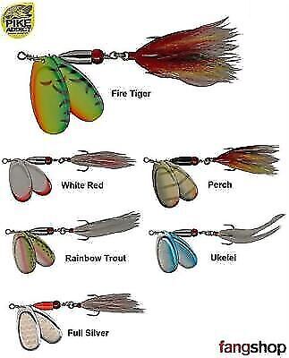 Pezon & Michel Buck Pike Twin N°5 N°6 Hechtspinner Raubfisch Kunstköder Feather