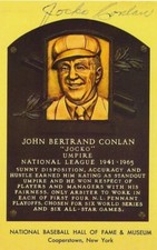 Jocko Conlan- Signed Hall of Fame Plaque Card (HOF 1974)