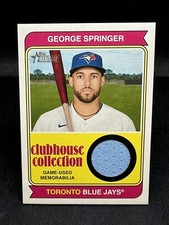 2023 Heritage Clubhouse Relic #CCR-GS George Springer - Toronto Blue Jays