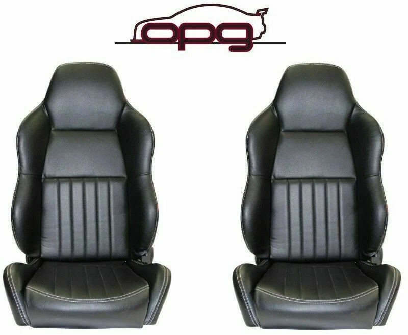 Classic High Back Black Puleather Sport Bucket Seats for Holden VN VP VR VS VT - image 2 of 4