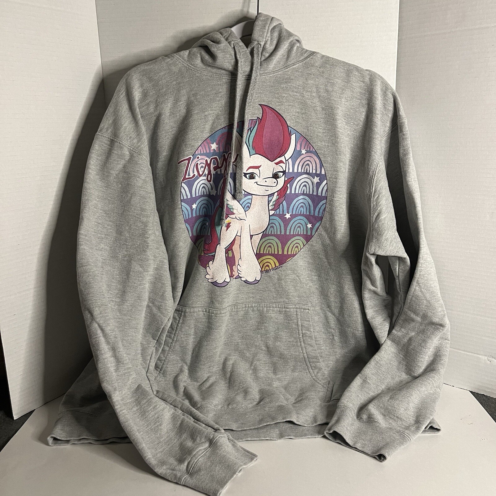 Felpa con cappuccio unisex My Little Pony grigia Hasbro taglia XL con zip