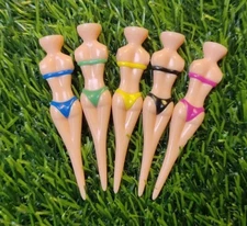 Bikini plastic golf tees-5 pack- Perfect  Christmas Gift for Golfers