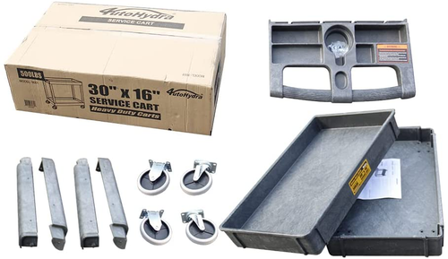 Heavy Duty Service Shop Tool Cart 2-Shelf 500lbs Capacity Organizer Rolling 30" - Picture 2 of 10