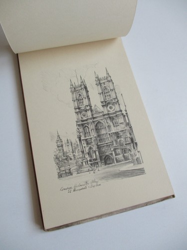 C1941 LONDON Pencil Sketch Views BUILDINGS Architecture SOUVENIR BOOKLET Scarce - Imagen 8 de 16