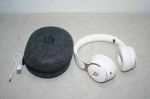 Beats Solo Pro A1881 Bluetooth Wireless Headphones -Ivory Tested/Working