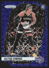 2024 Panini Prizm WNBA #70 Aaliyah Edwards Blue Velocity Prizms RC