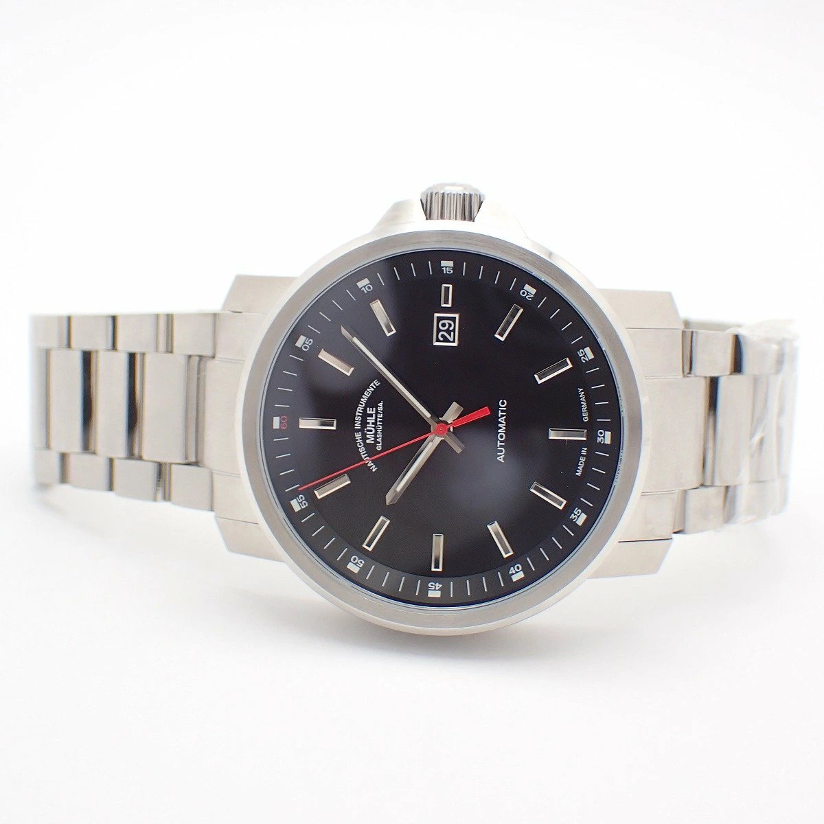 Muhle Glashutte 29er Big Automatic Watch Black Dial Stainless Steel Band image 2