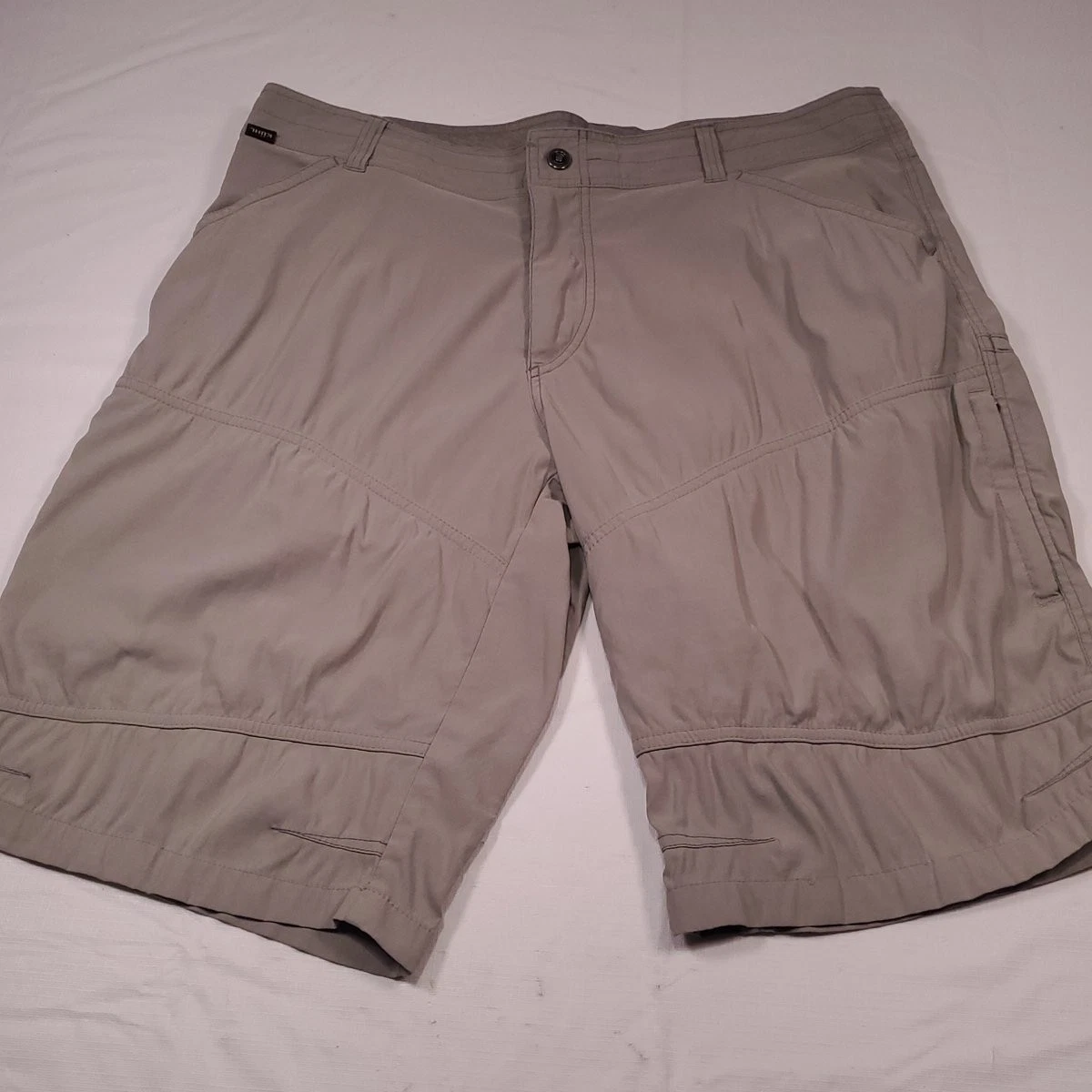 Kuhl Mens Shorts 40 Gray Khaki Outdoor Hiking Mountain Climbing Nature Riding