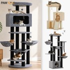 PAWZ Road Heavy Duty Cat Tree for Large Cats with Thick Scratching Post Cat Beds