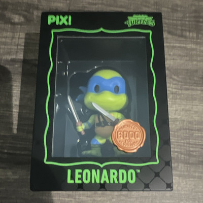 Pixi PIX! Nickelodeon TMNT Leonardo Turtle Plastic Miniature Figurine Boxed