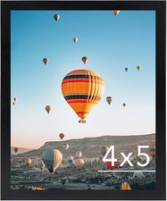 4x5 Picture Frame Black for Wall Hanging or Tabletop, Wall Mounting Horizontally