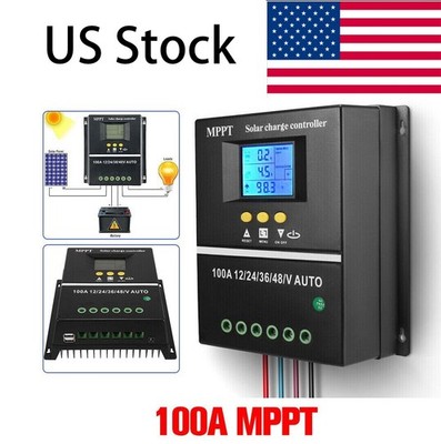 100A MPPT 12V/24V/36V/48V Solar Charge Controller PV Battery Regulator Charger