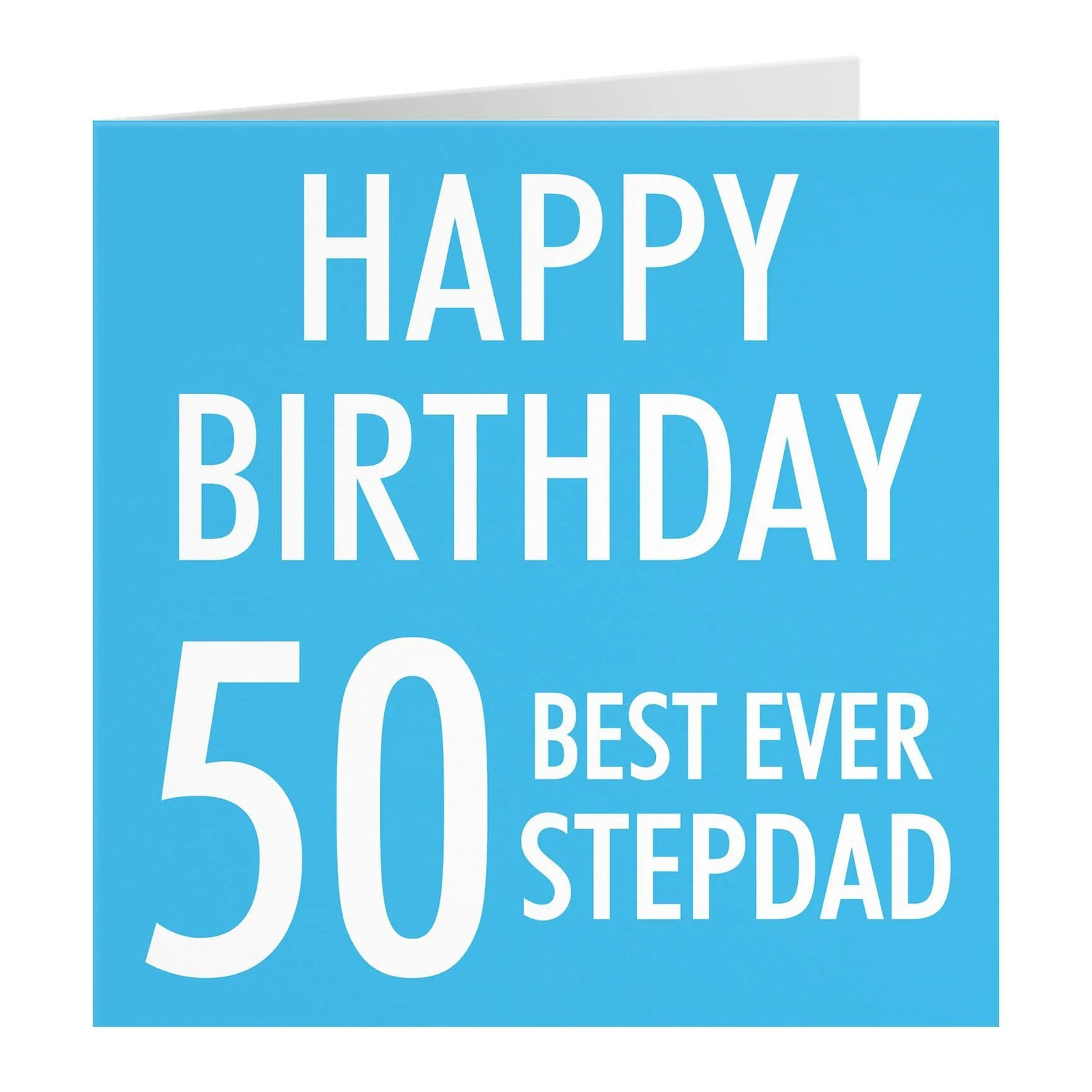 50th Stepdad Birthday Card Urban Colour