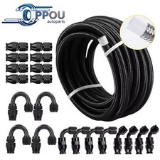 4an-6an-8an-10an Nylon Braided Ptfe Fuel Line 10ft-30ft With 20 Fitting Hose Kit