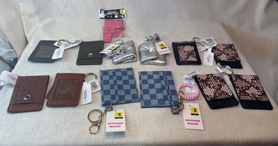 Lot Of 13 UnBranded Keychain & Phone Wallets, & Coin Purses-New with Tags