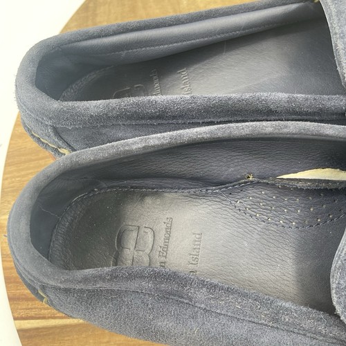 Zapatos Mocasines Allen Edmonds Para Hombre 11.5 D Azul Marino Gamuza Sea Island Penny - Imagen 9 de 20
