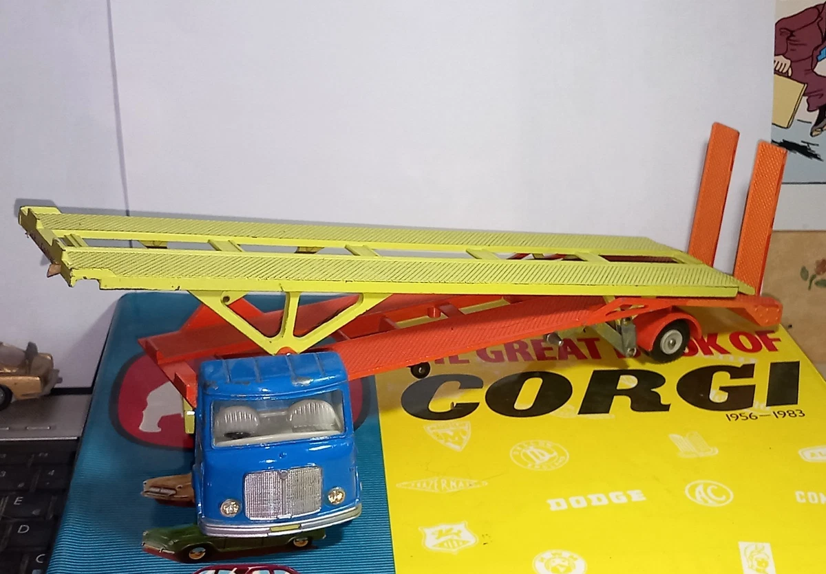 TRACTEUR UNIC ET SEMI-REMORQUE PORTE VOITURES BOILOT 1955 DINKY SUPERTOYS 1/50
