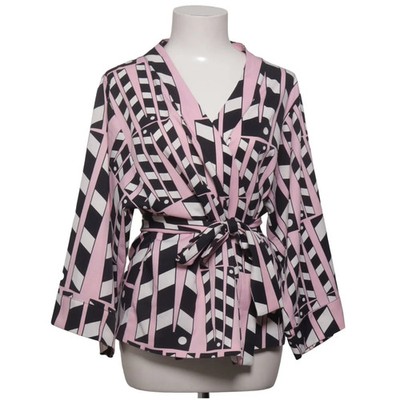 United Colors of Benetton, Strickjacke, Damen, Größe: M, Pink/Schwarz/Weiß #m53