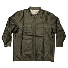 Big Men's 4XL 5XL Leather-look Nickelson Coat - NMX451L - Asher - Black