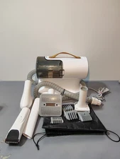 Airrobo PG100 White Black Pet Grooming Vacuum With Attachments