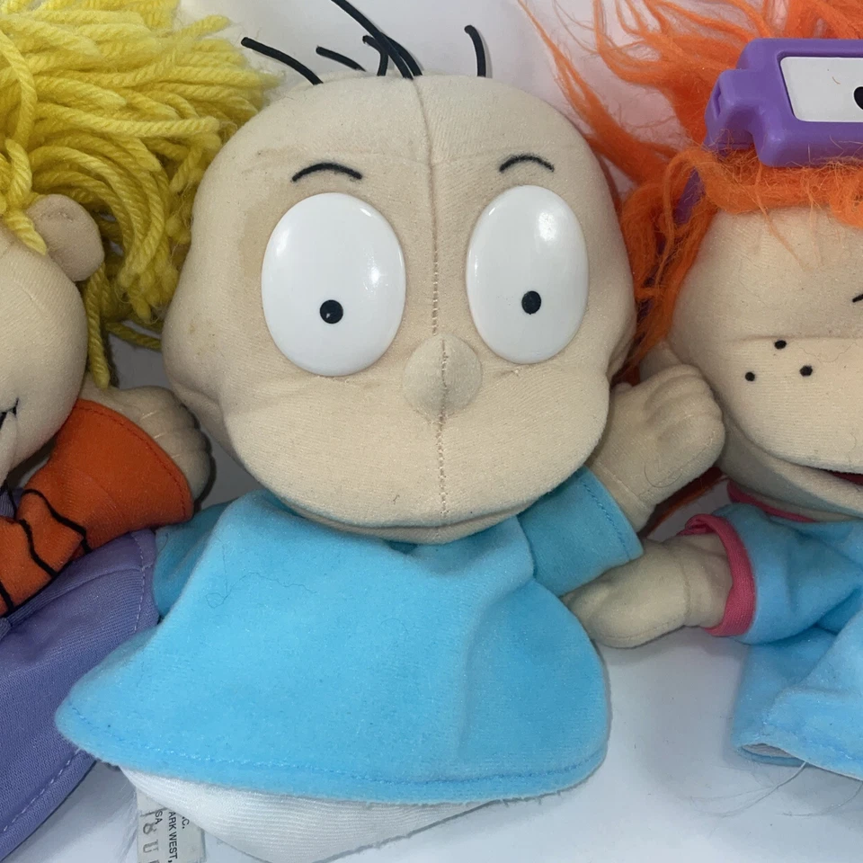 Lote de marionetas Rugrats Angélica, Chuckie y Tommy Hand 9" 1998 raro Mattel Viacom Foto 3 de 4