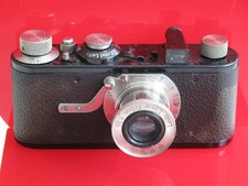Leica black paint model 1 A with 5cm f:3.5 nickel Elmar, CLEAN US SELLER "LQQK"