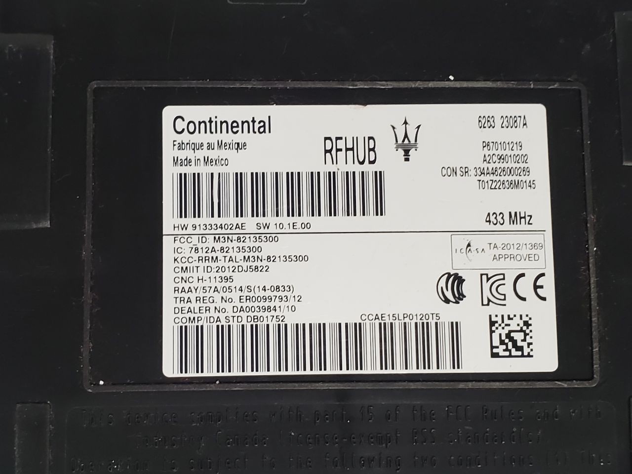 Maserati Levante 2017 Keyless entry module