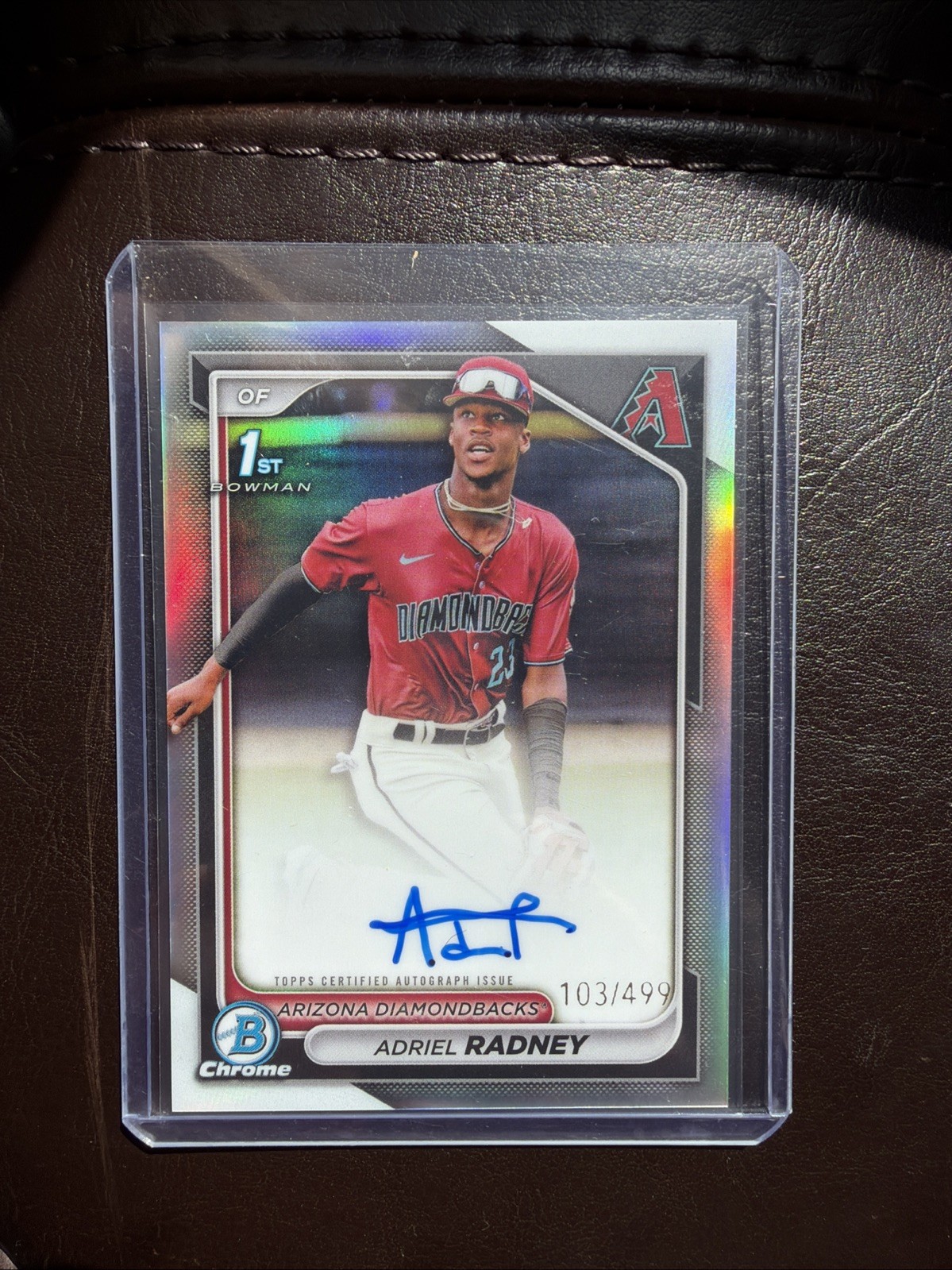 2024 Bowman Chrome - Prospect Autographs Adriel Radney #CPA-AR Refractor /499