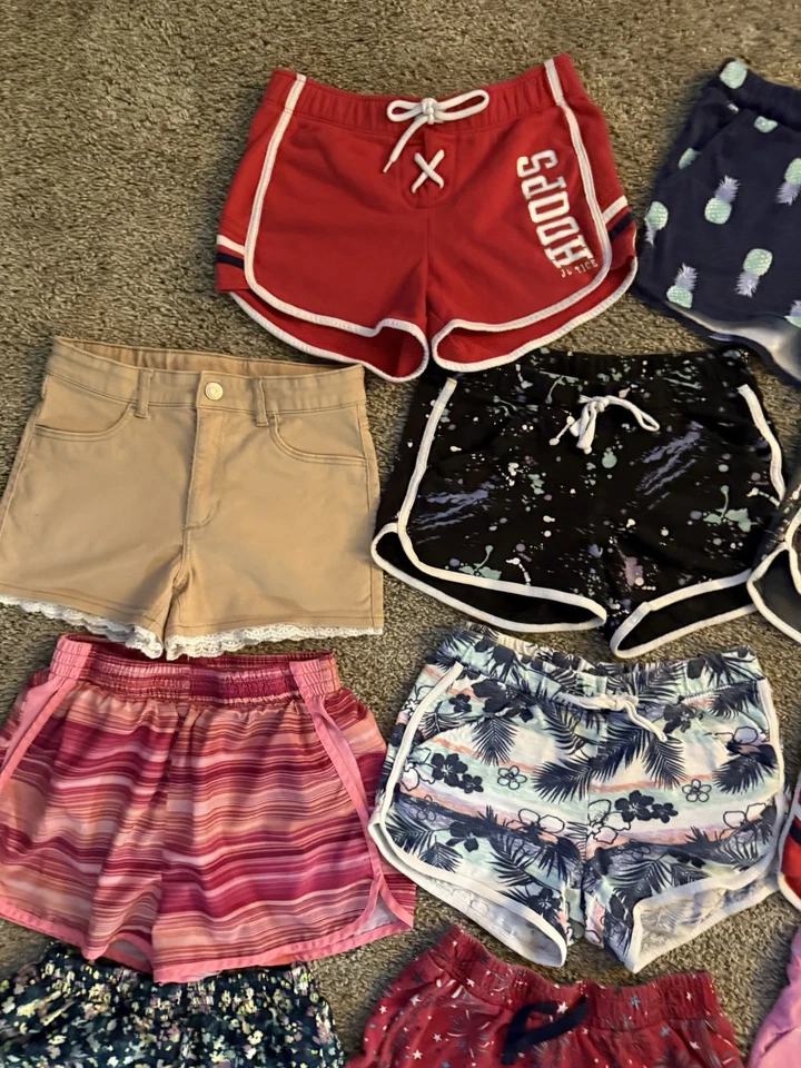 Lot of Girls Shorts Girl’s Sz 10/12 Casual and Athletic Multicolored Pockets - Image 4 of 4