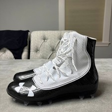 Under Armour UA Highlight MC Football Cleats Men's 11 White Black Worn Once