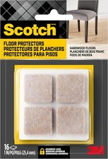 Scotch Felt Pads 16PCS Beige, Felt Furniture Pads for Protecting Hardwood Floors