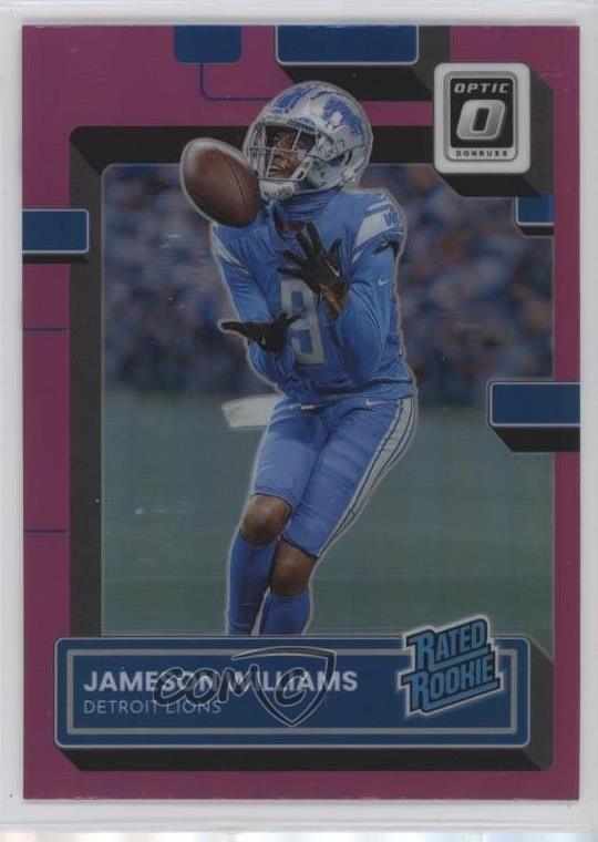 2022 Panini Donruss Optic Rated Rookie Pink Prizm Jameson Williams #208 RC