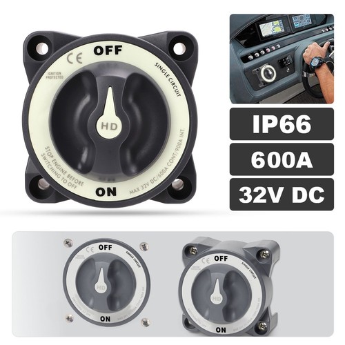 Marine Master Battery Switch 600A 32V Single Circuit On Off Power Kill Switc - Picture 15 of 23