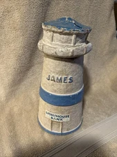 Vintage JAMES CANDY CO Salt Water Taffy Lighthouse Coin Bank Atlantic City