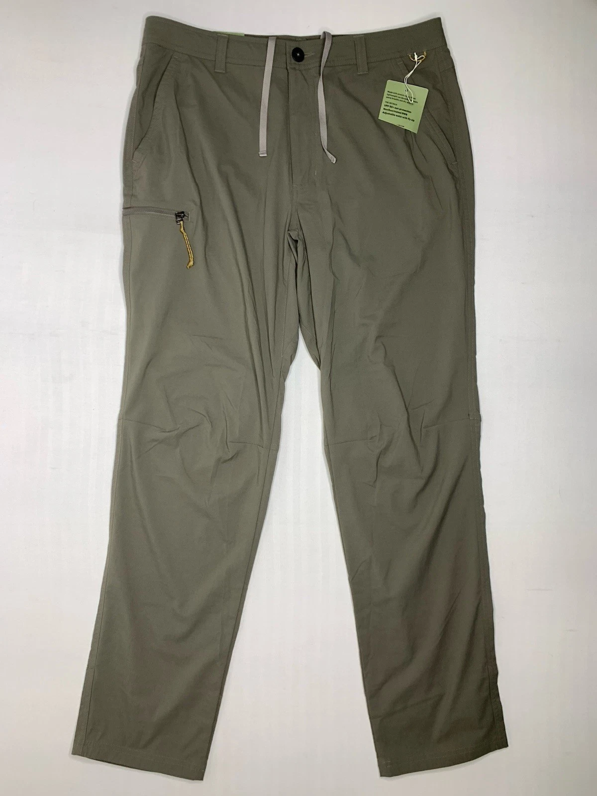 Men's REI Co-Op Trailmade Size 34 X 32 Gray Water Repel Stretch Hike Pants P143