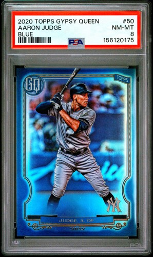 2020 TOPPS GYPSY QUEEN BLUE #50 AARON JUDGE 137/150 PSA 8