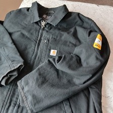 Carhartt Sherpa Lined Loose Fit Duck Jacket Ridge Coat Mens 3XL Black 0C4293-M