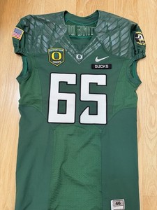 Oregon Ducks Game Worn Jersey Fighting Ducks Sz 46 Mint Condition 