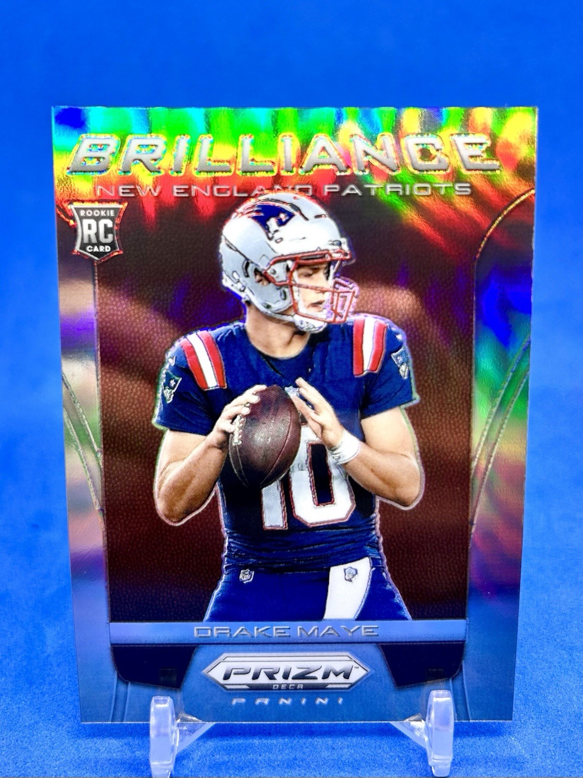 2024 Prizm Deca DRAKE MAYE SILVER Rookie Brilliance New England Patriots 19 LOOK