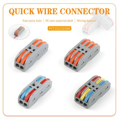 10/50Pcs Mini Fast Wiring Cable Connectors Universal Push-in Conductors Connecto